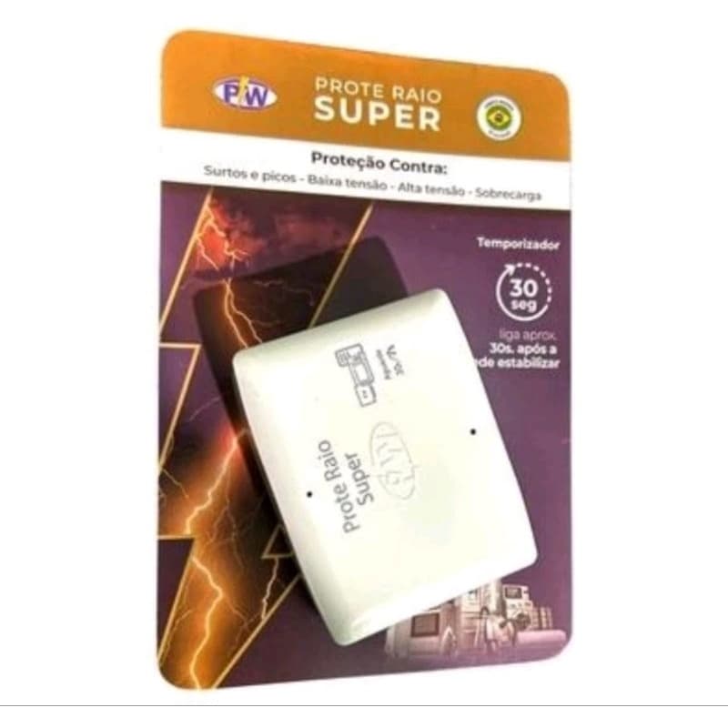 Proteraio Super Protetor Tv Pc Com Temporizador Protetor Contra Raios - PC - SOM - Temporizador