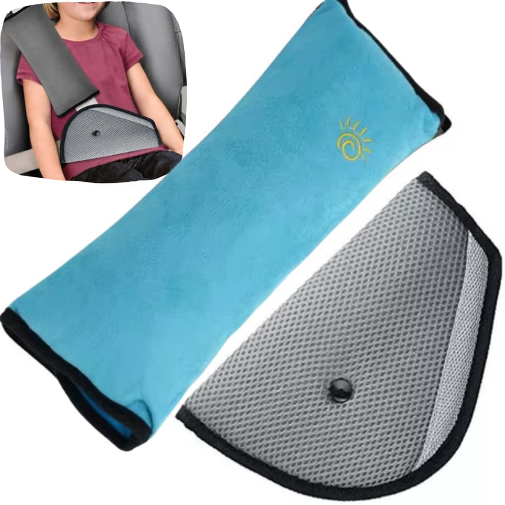 Almofada Protetor Ombro + Ajustador Cinto Segurança Pescoço Bebê Criança