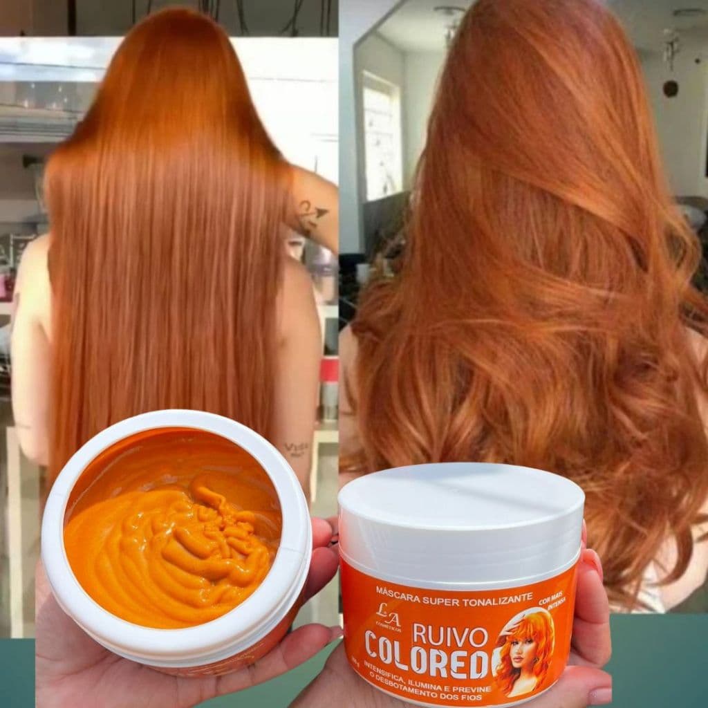 Tonalizante Ruivo Acobreado - Sem Amônia - Resultado Ruivo Natural 300g