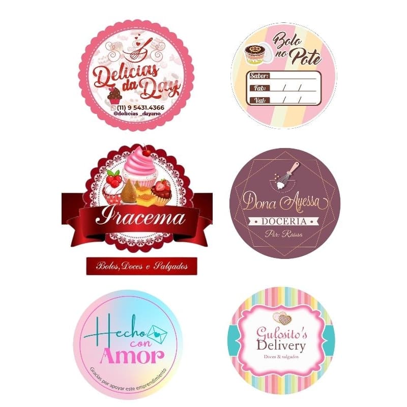 1000 etiquetas vinil 5x5 personalizadas envie sua arte!