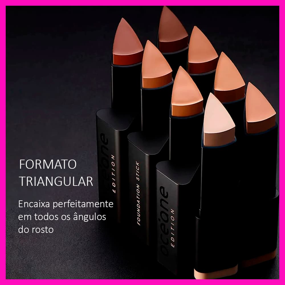 Océane Edition Base Stick Triangular 8g (Encaixa perfeitamente em todos os ângulos do rosto)