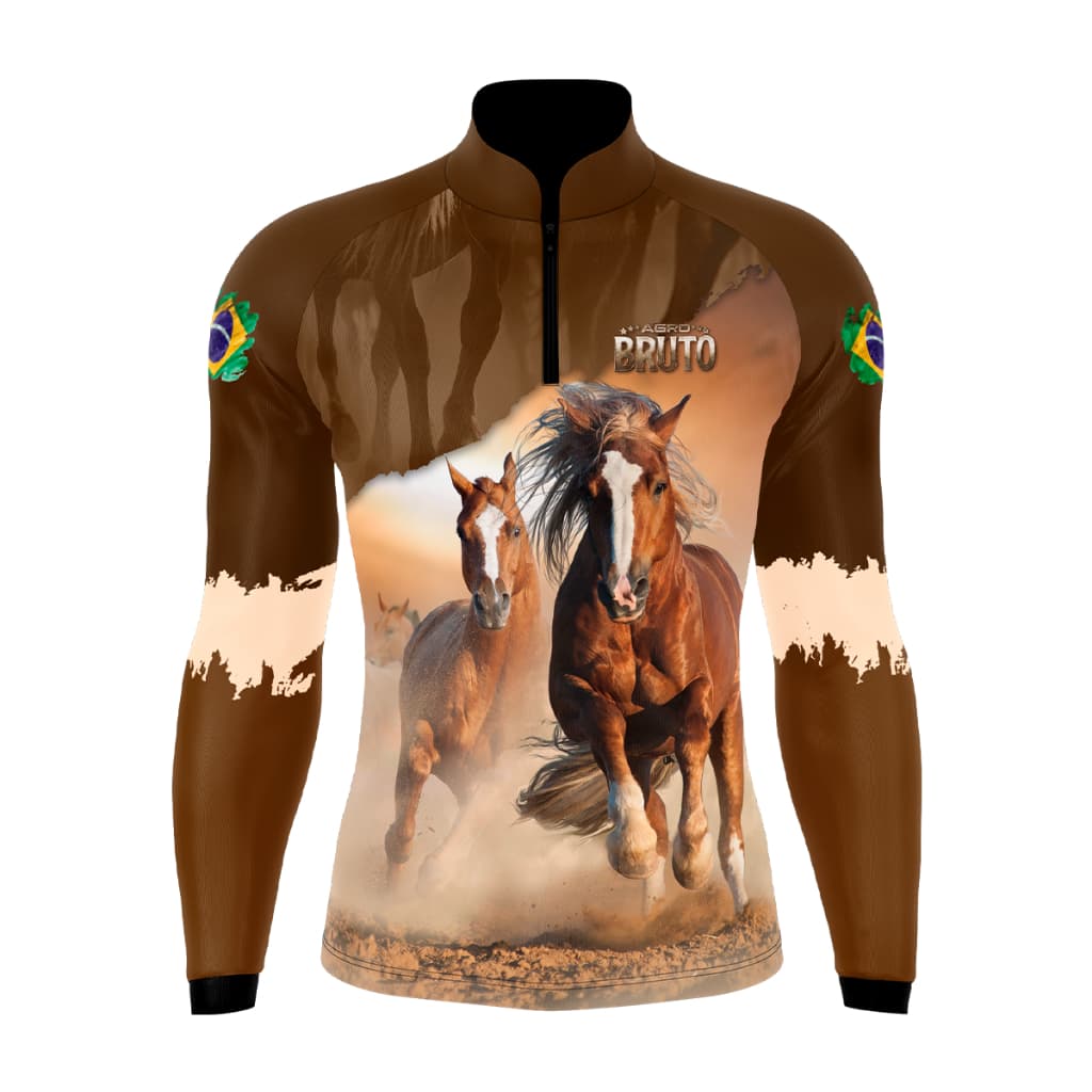 Camisa Blusa Agro Bruto Fazenda Criança Máquina Infantil com Proteção Solar UV50+