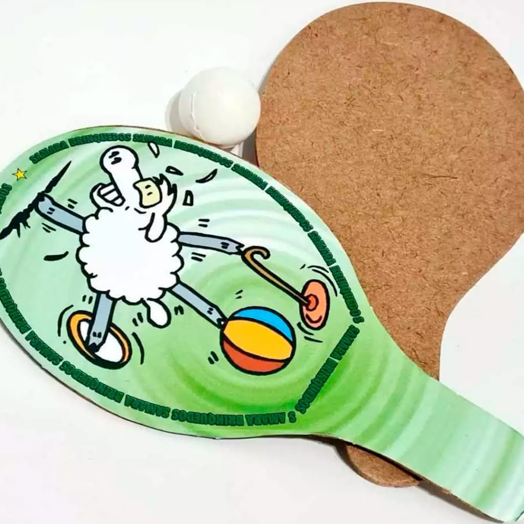 Kit 20 Pares Raquetes de Ping Pong Tenis Mesa Lembrancinha Sacolinha Surpresa Aniversário Festa Infantil