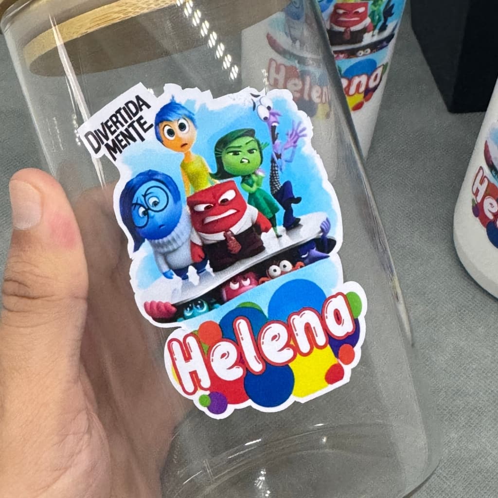 Etiqueta Adesivo Rótulo Vinil a Prova D'água P Copos Longdrink Acrílico ou Twister Festas Infantis