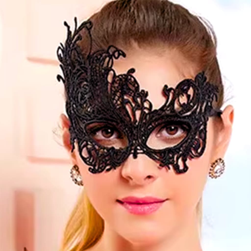 mascara de renda fênix sexy feminina para olhos baile festa