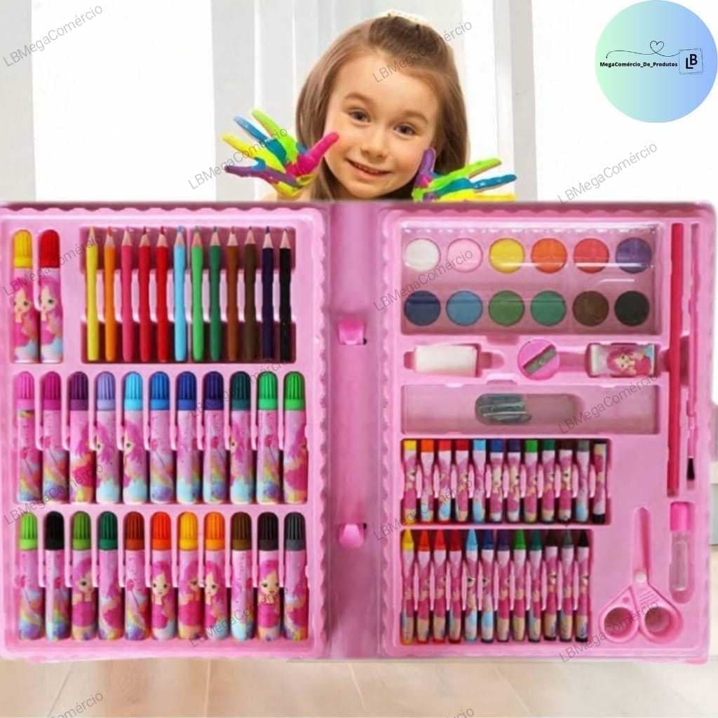 Maleta/Estojo De Pintura Infantil de Vários Tamanhos Feminino e Masculino