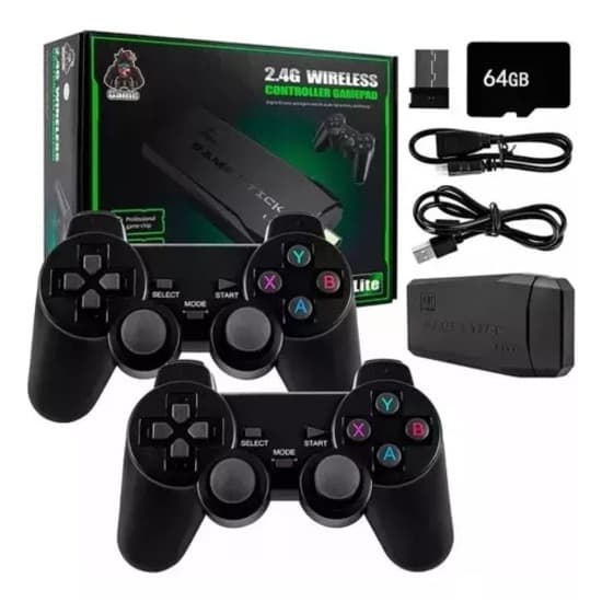 4K Game Stick Lite 2 controles sem fio com mais de 10 mil jogos