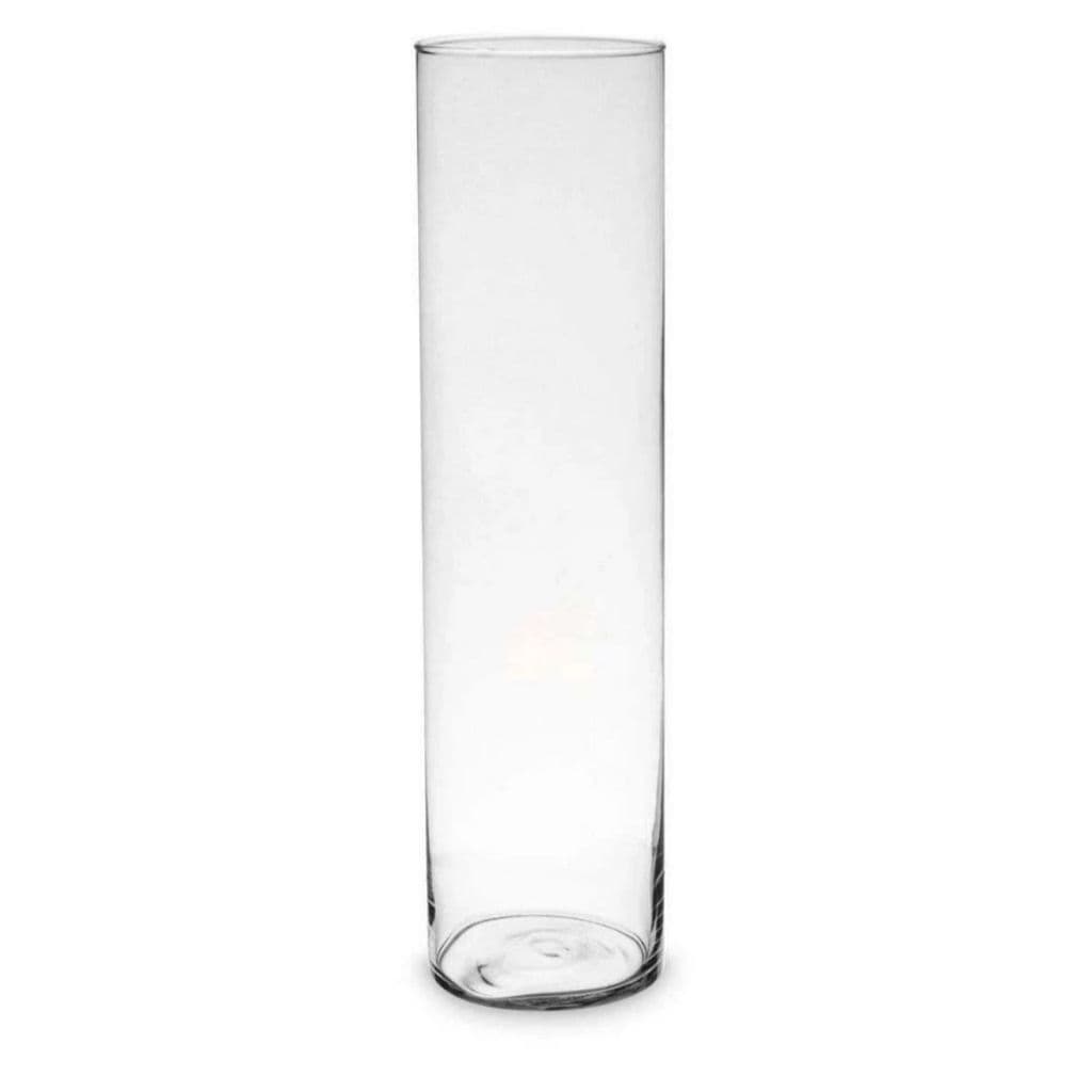 Vaso Tubo De Vidro Transparente Cilindro 50x14cm