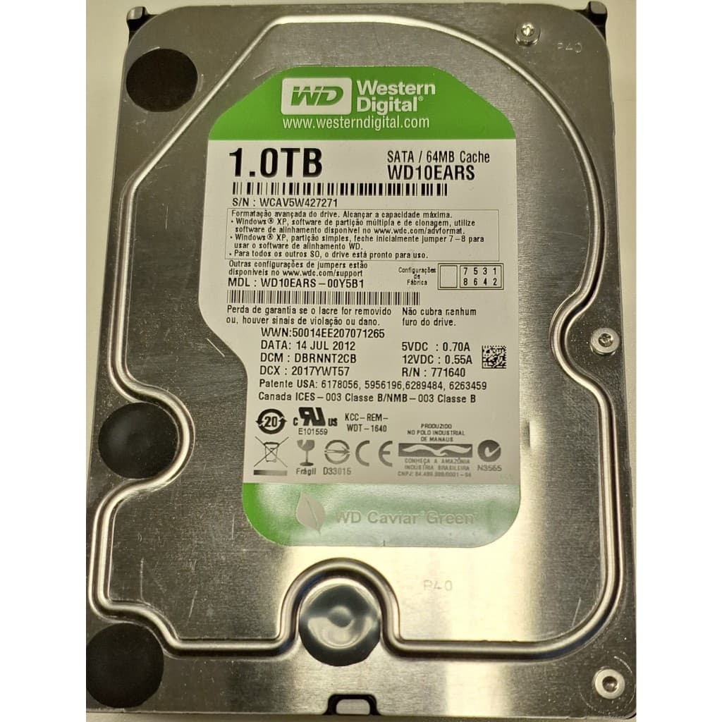 Hard Disk Western Digital Caviar Green 1Tb para Desktop