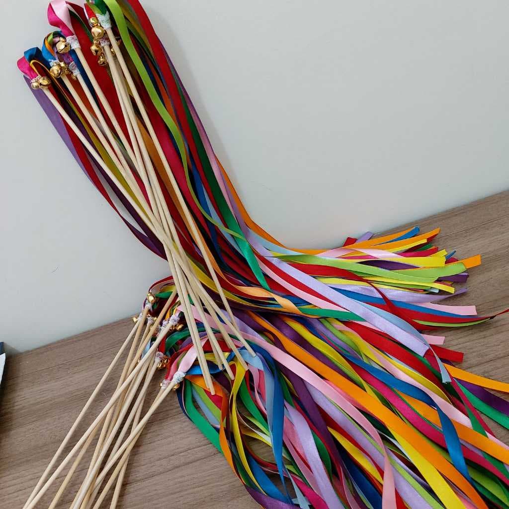 Chuva de fitas Casamento 30 Varetas com fitas