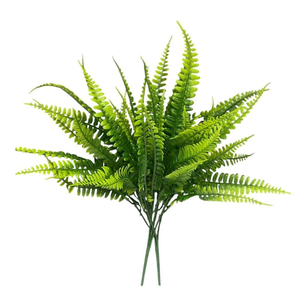 Kit 5 Buquês Samambaia Arbusto Artificial Folhagem Decoração Realista