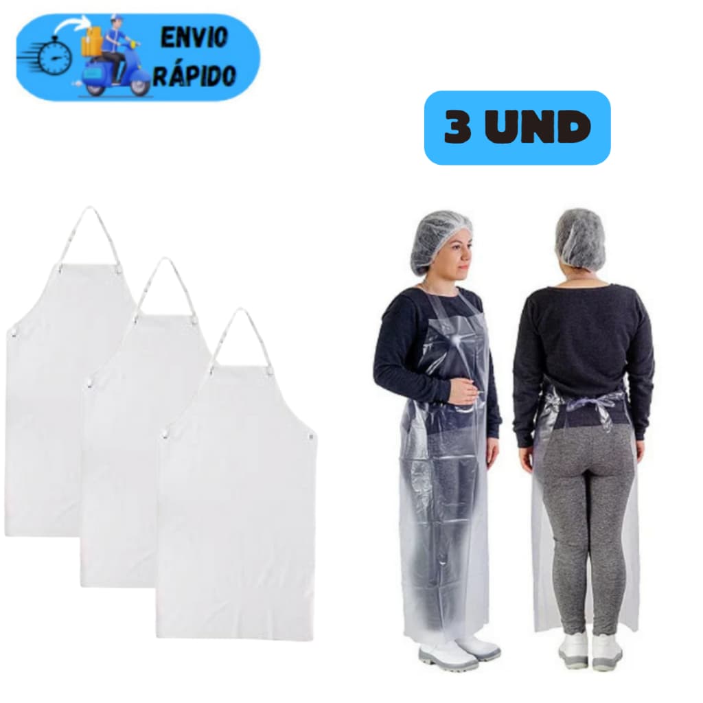 KIT 3 UND AVENTALDE VINÍL INCOLOR  PARA COZINHA LIMPEZA CHURRASCO A PROVA D'AGUA IMPERMEÁVEL NATAL