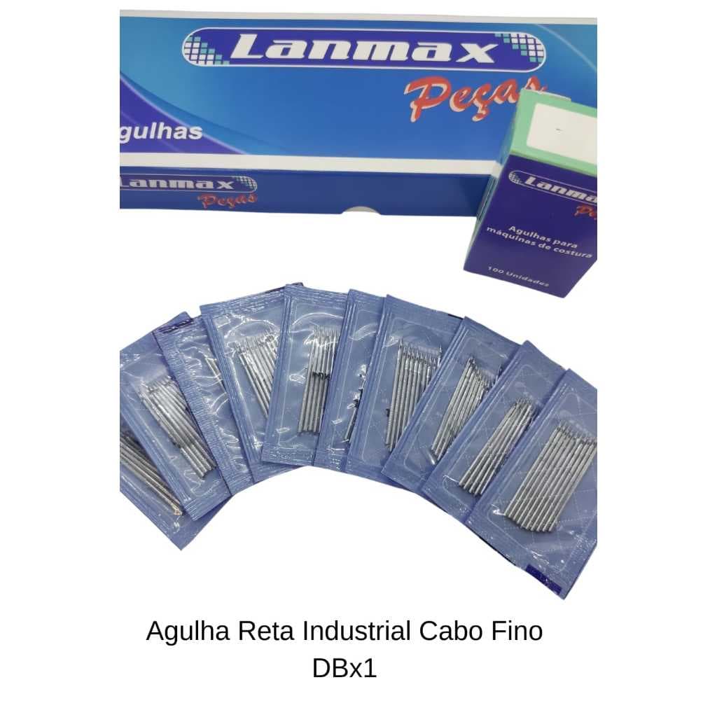 Agulha Lanmax para Máquina Reta Industrial Cabo Fino - DBx1