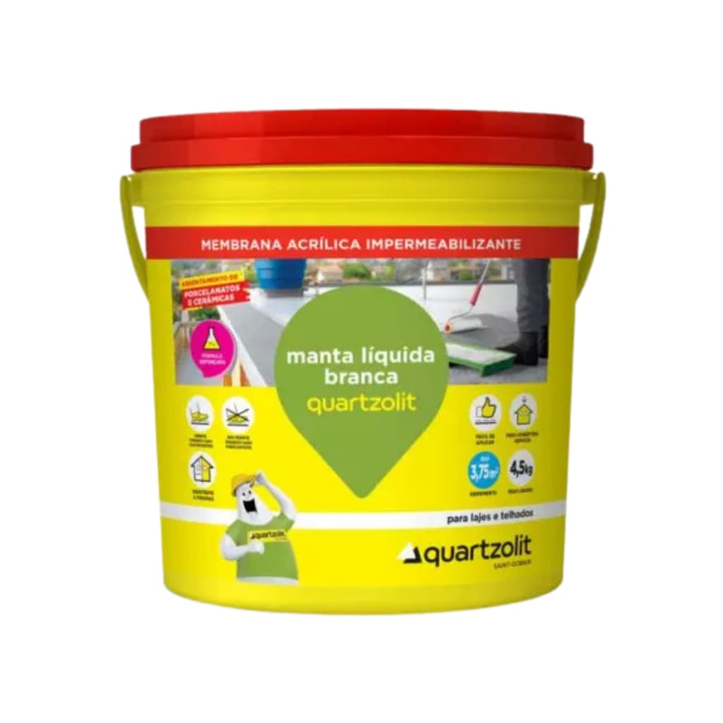 Impermeabilizante Manta Líquida Branco 4,5kg Quartzolit