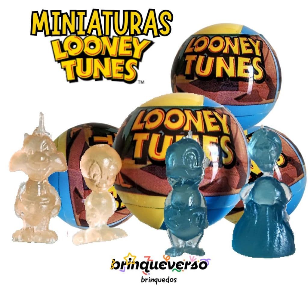 10/30 UN Kit Festa. Lembrancinha Looney Tunes. Miniatura Translúcida na Cápsula Surpresa. Prenda