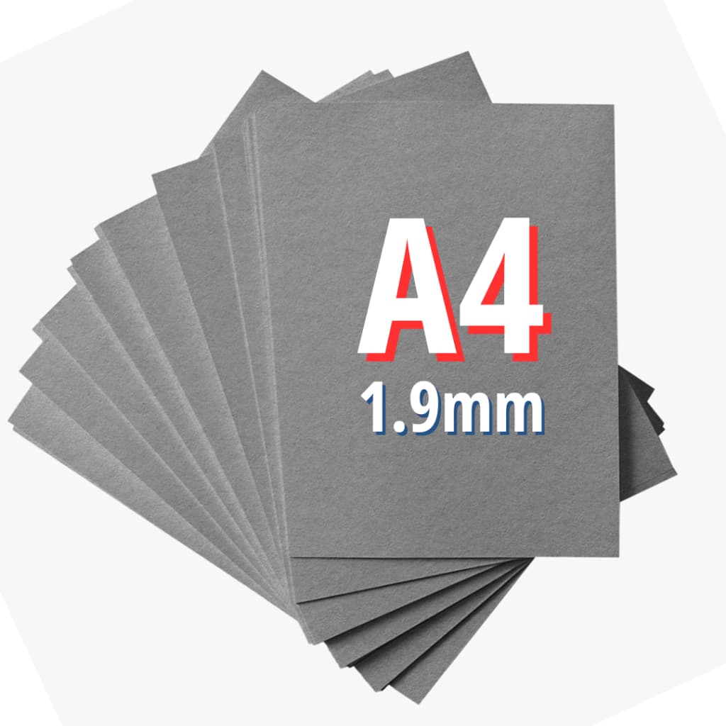 50 Placas Capa Caderno A4 Papelão Paraná 1.9 mm p/ Encadernação e Cartonagem! Cartão Cinza Horlle 1.9mm 1,9mm 1,9 mm