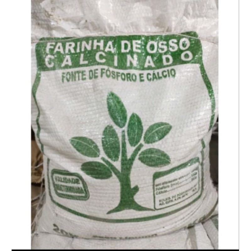 1kg - ADUBO FERTILIZANTE FARINHA DE OSSO CALCINADA 1KG PARA PLANTAS