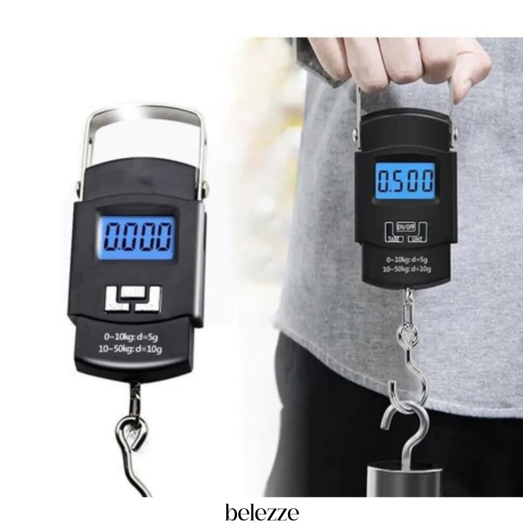 Balança De Mão Digital Portátil P Bolsa Mala Peixe de Até 50kg CD08