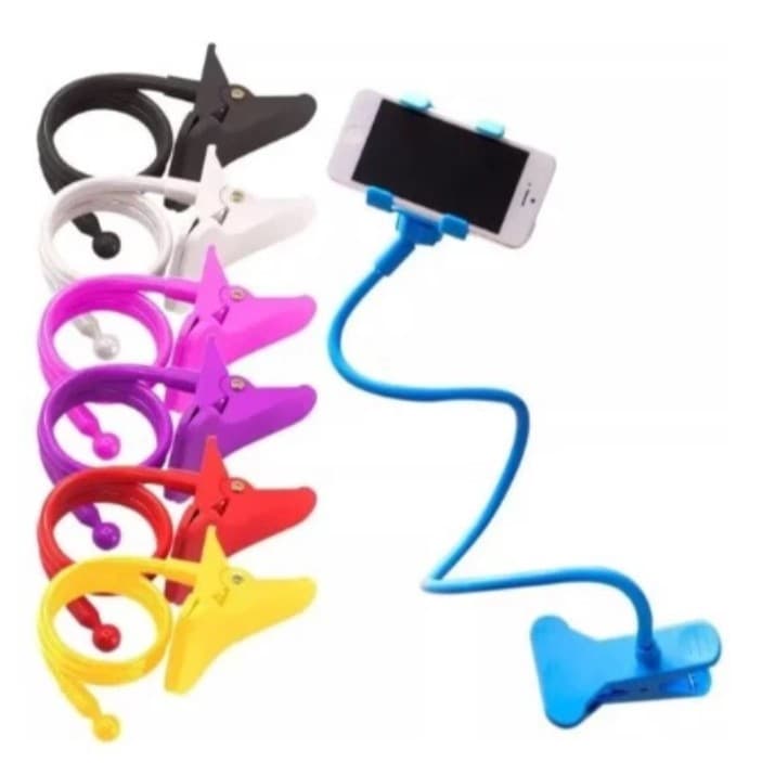 Suporte Celular Articulado Flexível De Mesa Cama Presilha Universal 0370