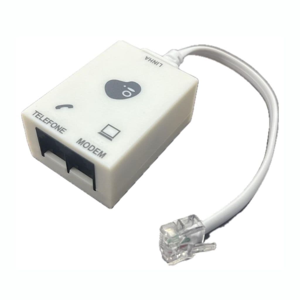 Filtro de Linha  ADSL Splitter Duplo Telefone e Modem Rj11