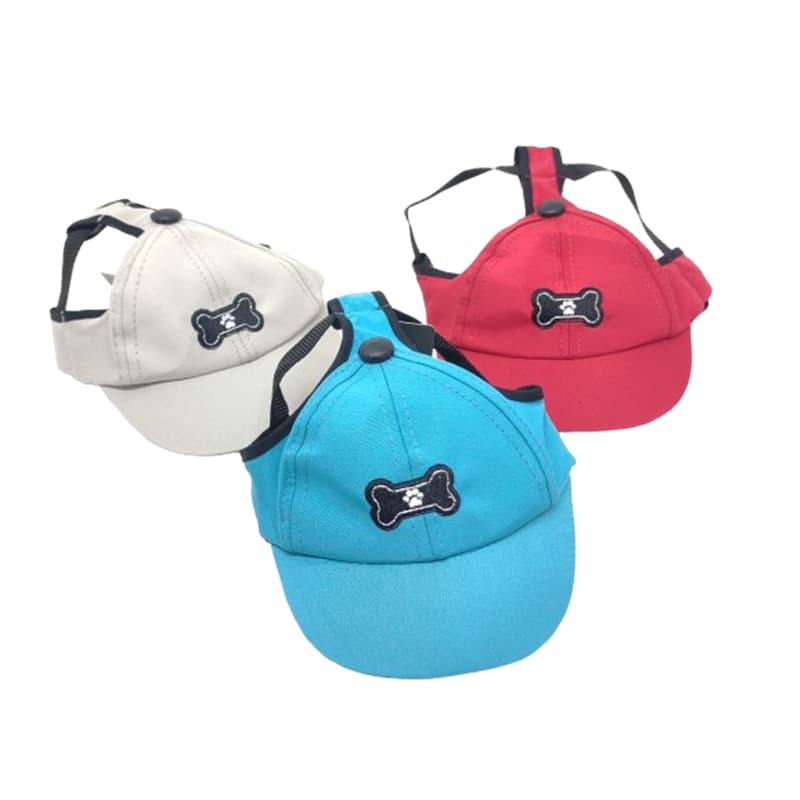 BONÉ PARA CACHORRO/CÃO ABA DURA REGULÁVEL