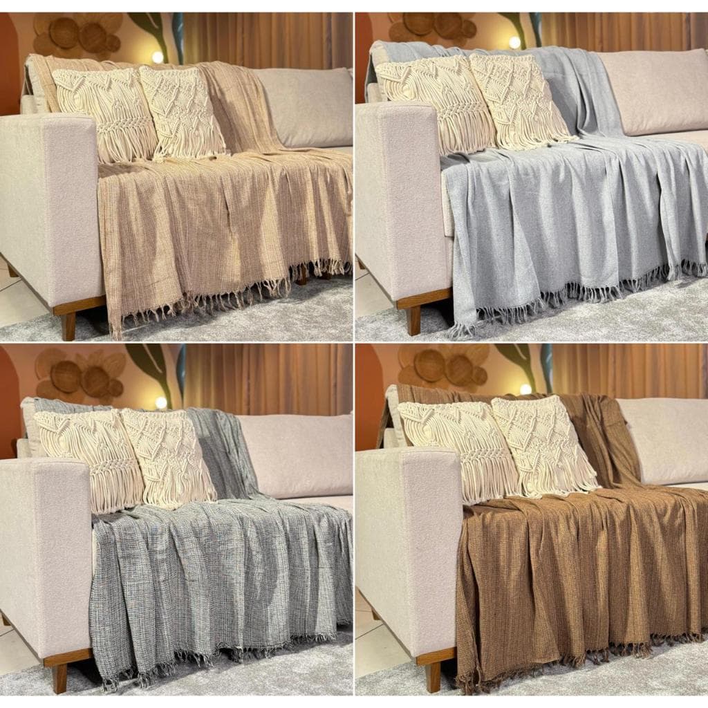 Manta Para Sofá Super King 4,00 x 1,80 Metros Algodão Capa Decoração