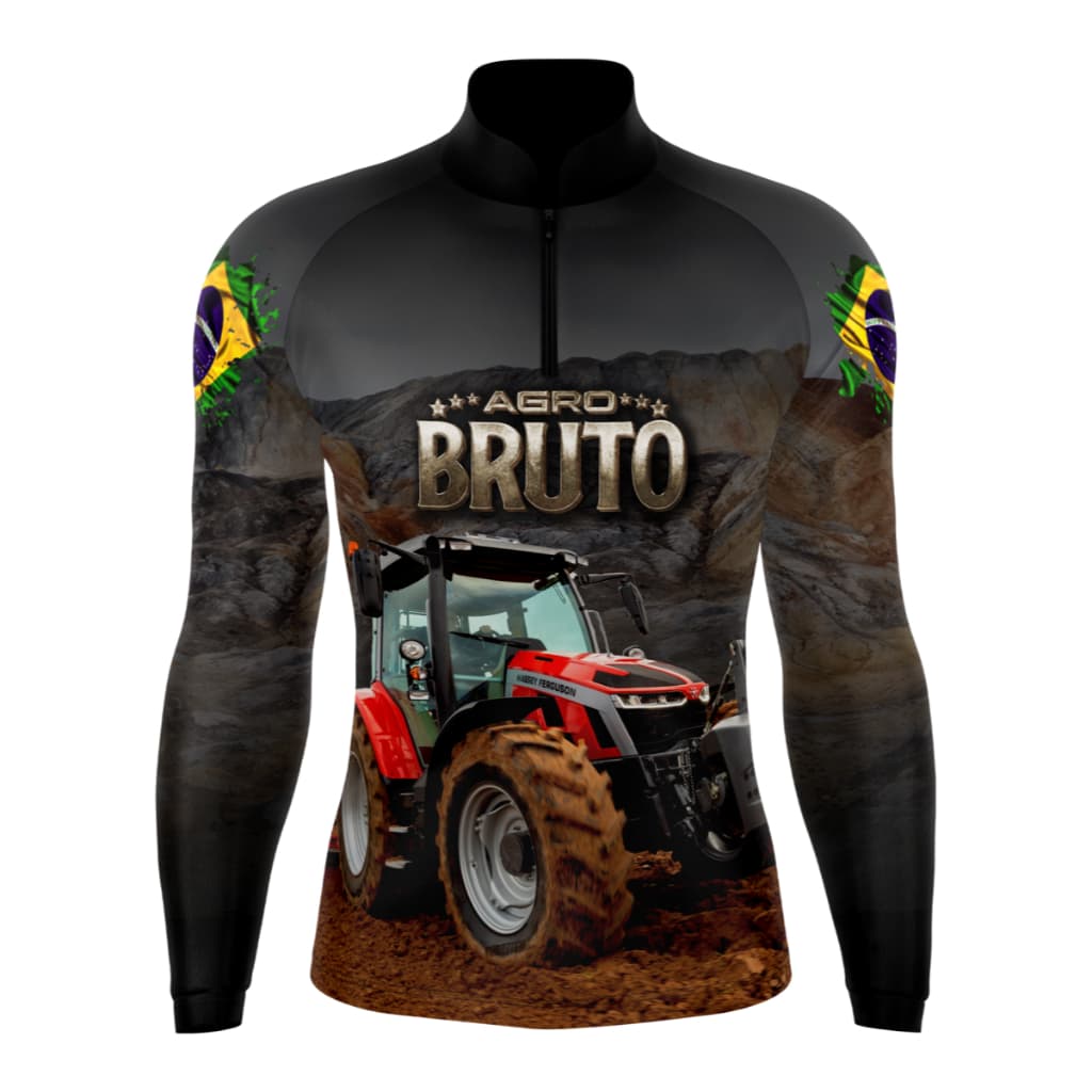 Camisa camiseta blusa agricultura fazenda Infantil com Proteção UV50+