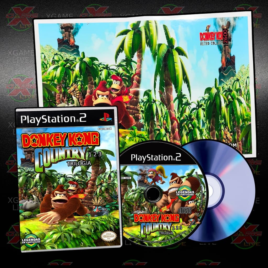 Donkey Kong Country 3 in 1 SNES - Repro Ps2 / Play 2 By XGAMELIVE