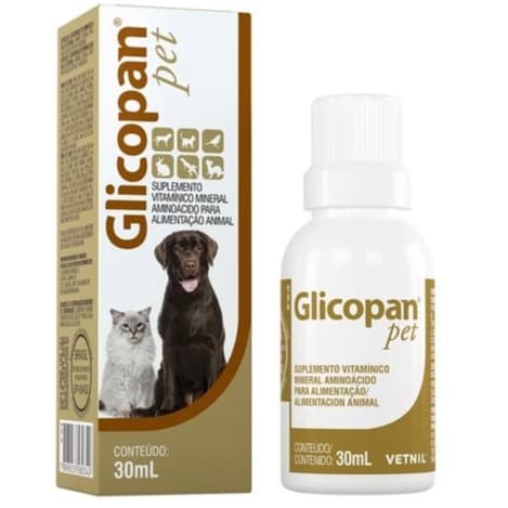 Glicopan Pet 30ml Suplemento Vitaminico Vetnil