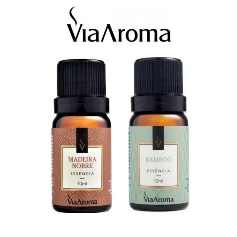 02 Essências 10ml Para Difusor de Ambiente Elétrico Via Aroma Aromas Para Casa Escritório