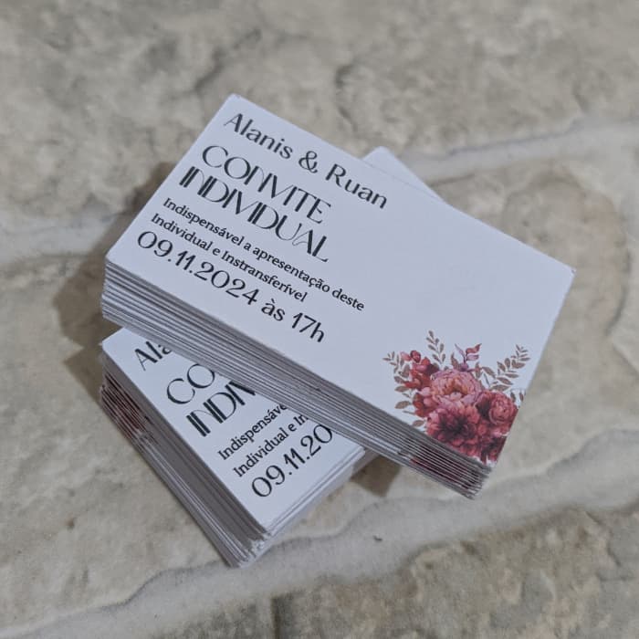 Convite Individual 100 Unidades