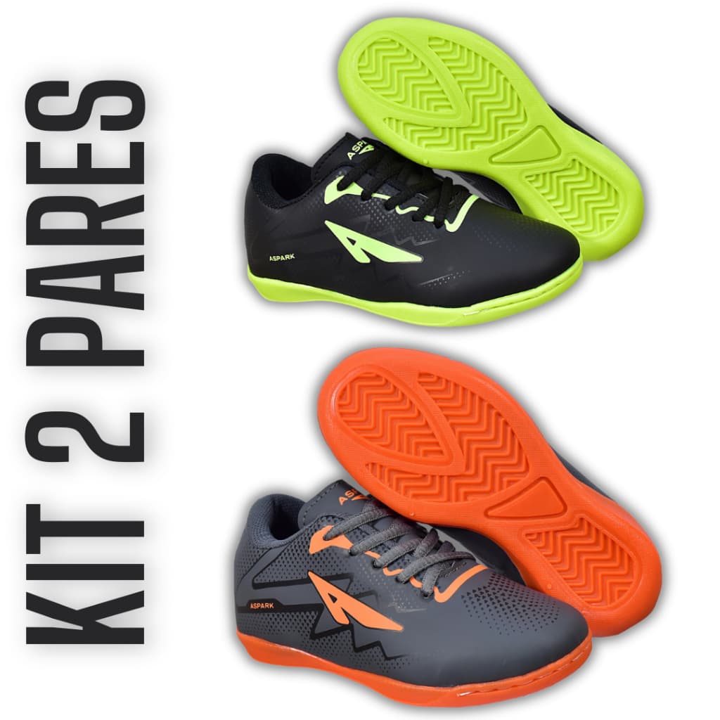 Chuteira Infantil Tênis Futsal Futebol Salão Sola Costurada Reforçada Quadra Menino Aspark