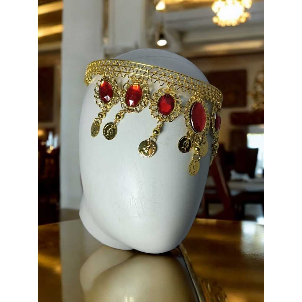 Testeira Tiara de Pedras Coloridas Cigana- Dança do Ventre.