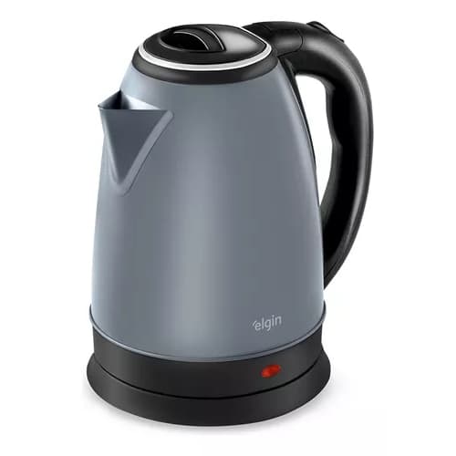 Chaleira Elétrica Inox Elgin Sem Fio 1,8 L Cinza Lunar (Base com fio)