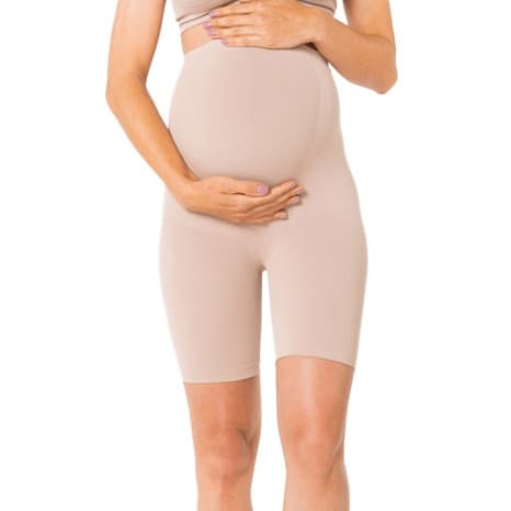 Bermuda Short Sem Costura Em Poliamida Cintura Alta Maternidade Trifil Para Gestante Gravida
