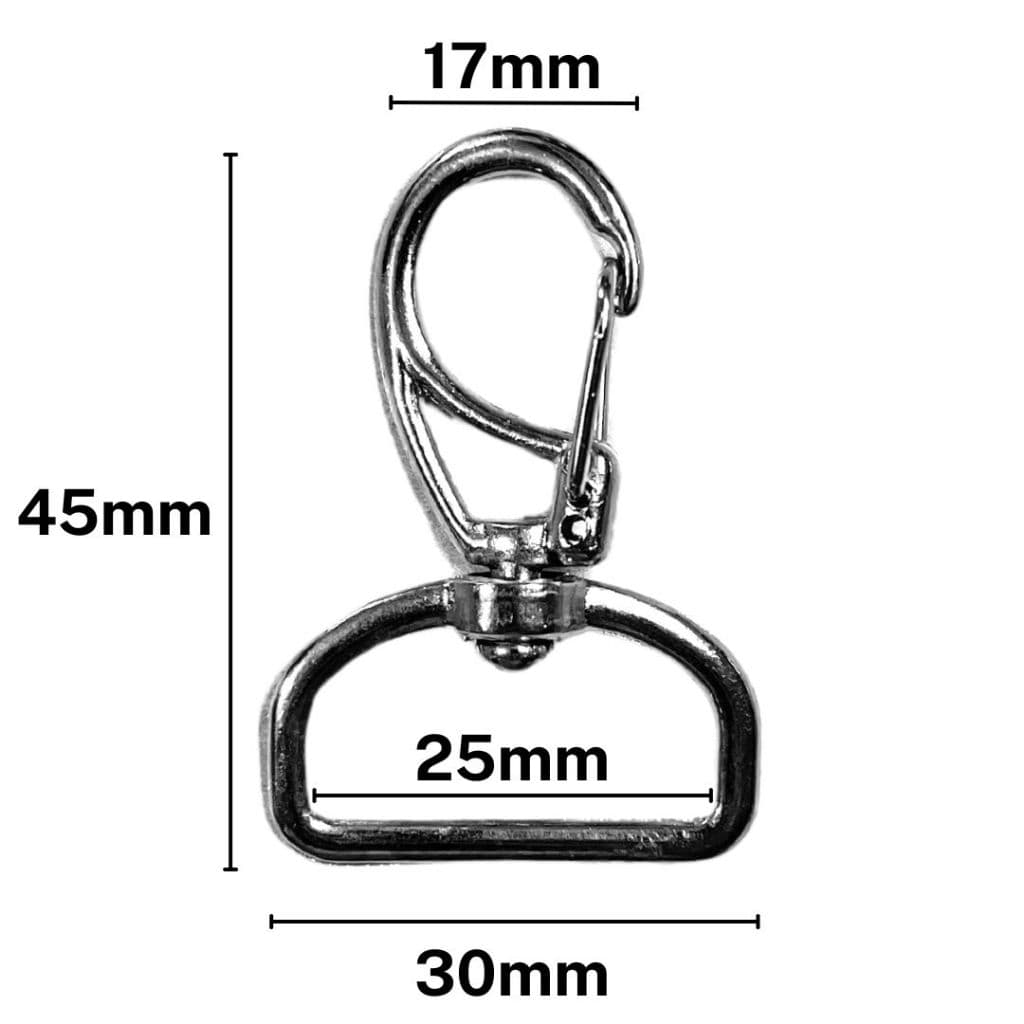 Kit Mosquetão Base Larga 30mm - Chaveiros, Engates e Artesanatos em Geral - Escolha de 10 até 80 unidades