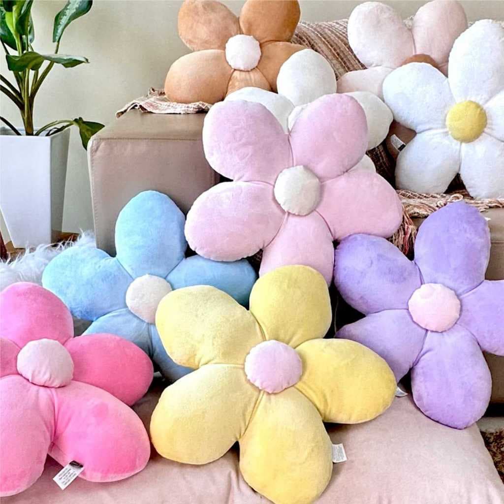 Almofada Flor Margarida De Pelúcia Decoração sofá Quarto Sala
