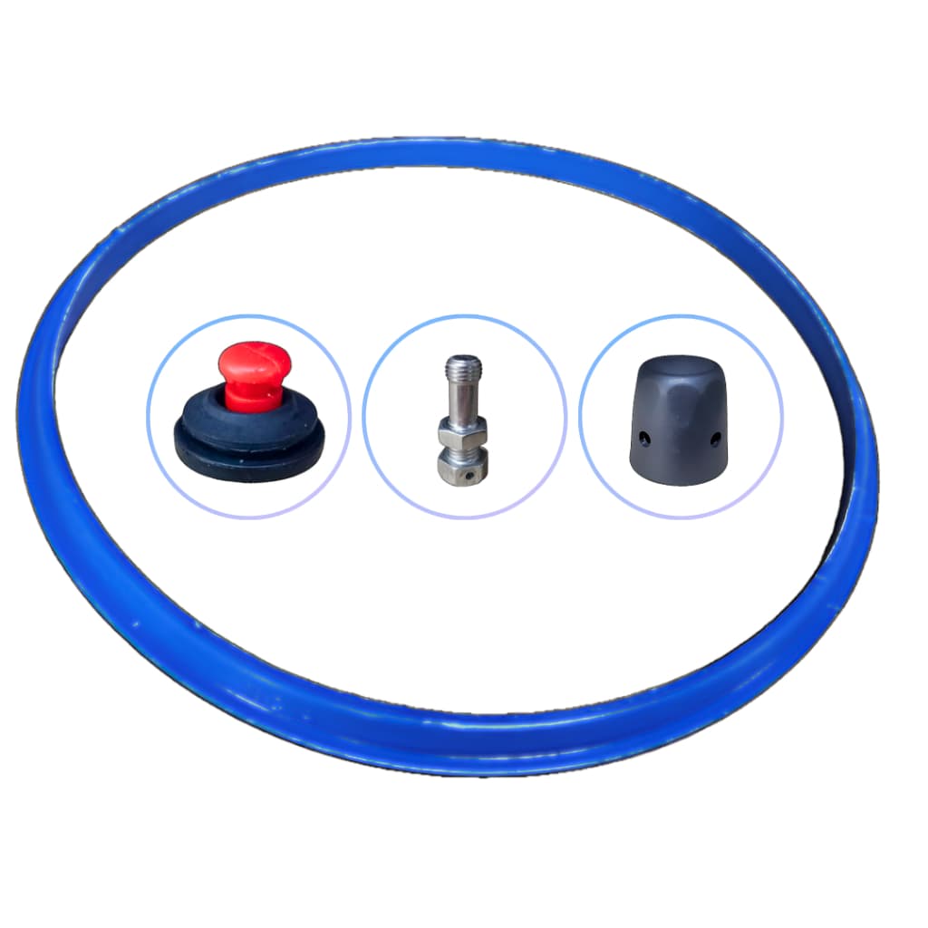 Kit Reparo Borracha Panela de Pressão 7 Litros + Selo Nitrilico + Peso Preto + Pino