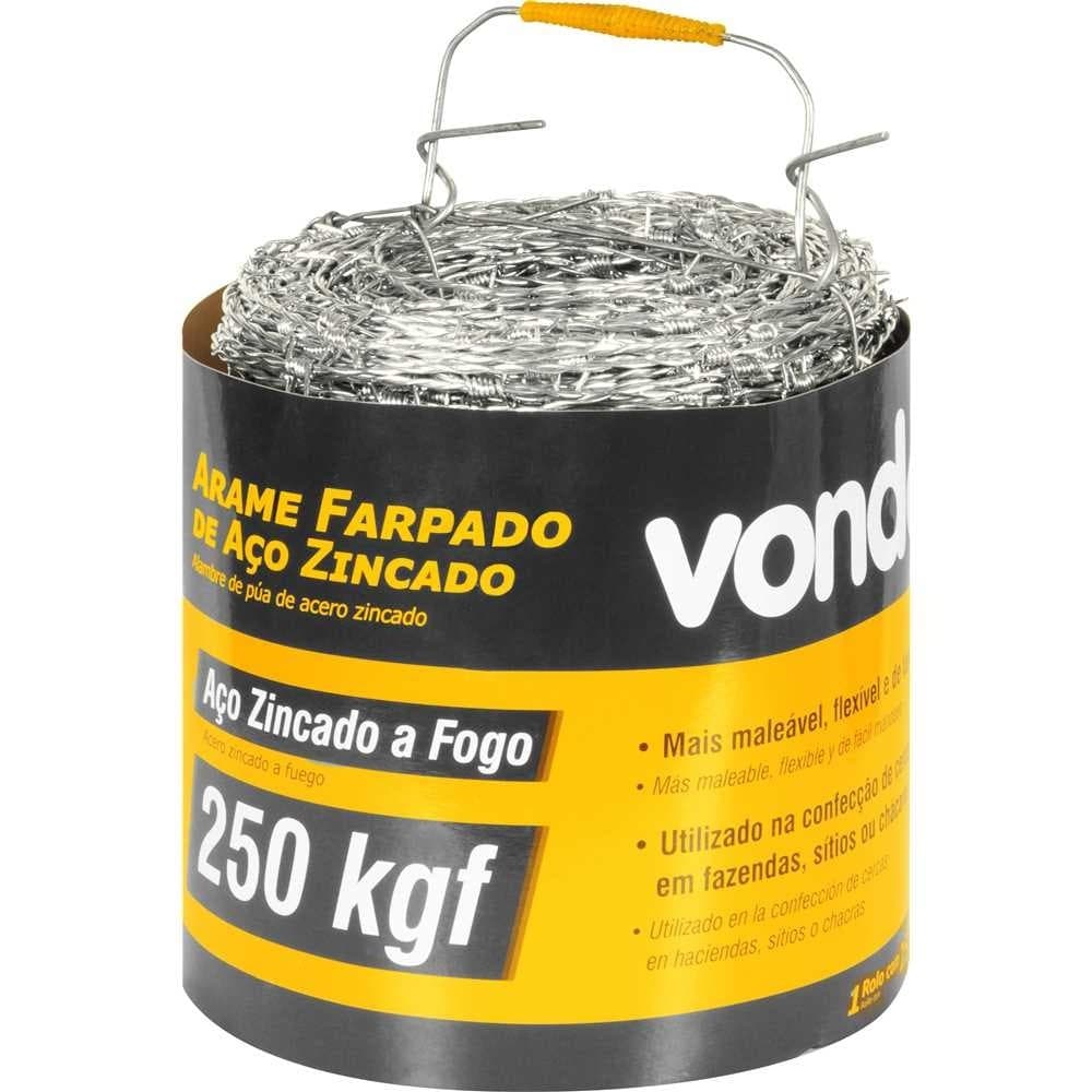 Arame Farpado 250 Kgf 100 Metros - Vonder