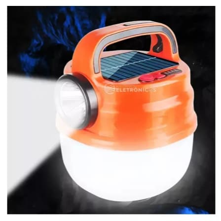 Lanterna lâmpada solar e usb de acampamento holofote passeio noturno