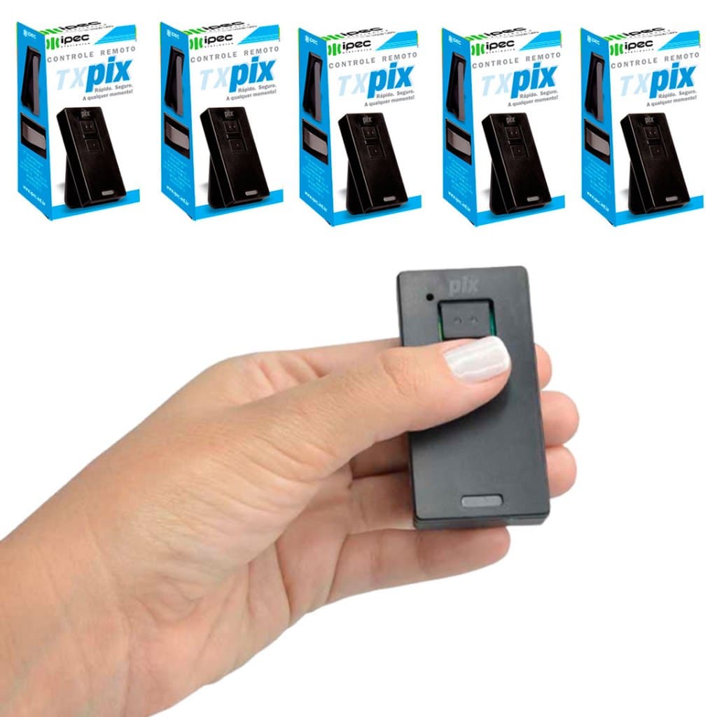 5x Controle De Portão E Alarme 433 MHZ TxPIx IPEC Original
