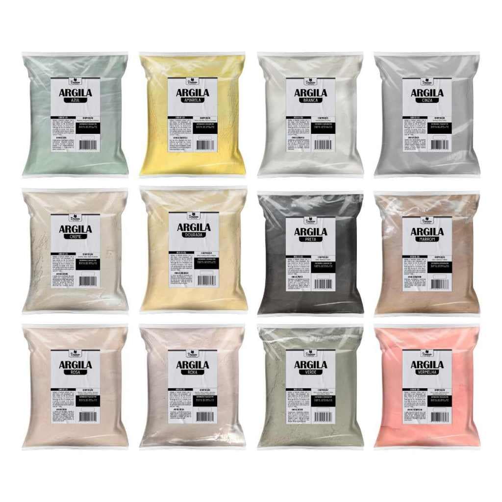 Argila para Skincare varias cores Daseiva Naturais