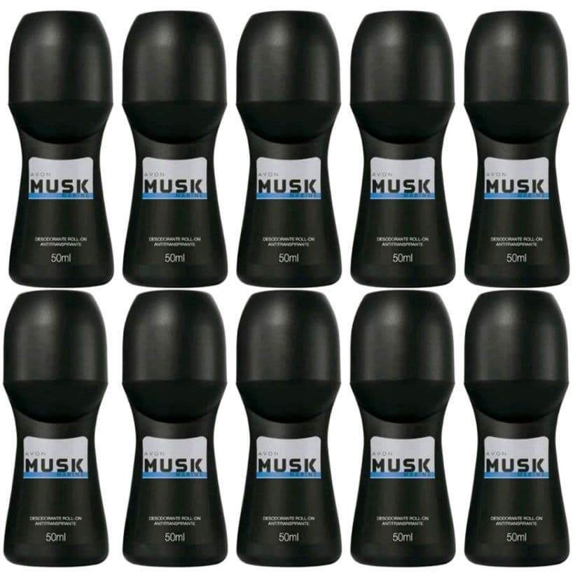 Kit com 10 Desodorante Roll-on musk  Marine-Avon