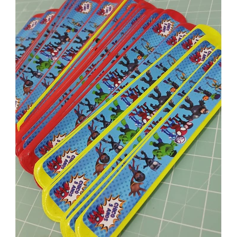 kit 10/15/20/30 Pulseira bate enrrola personalizada - Fazemos Qualquer tema