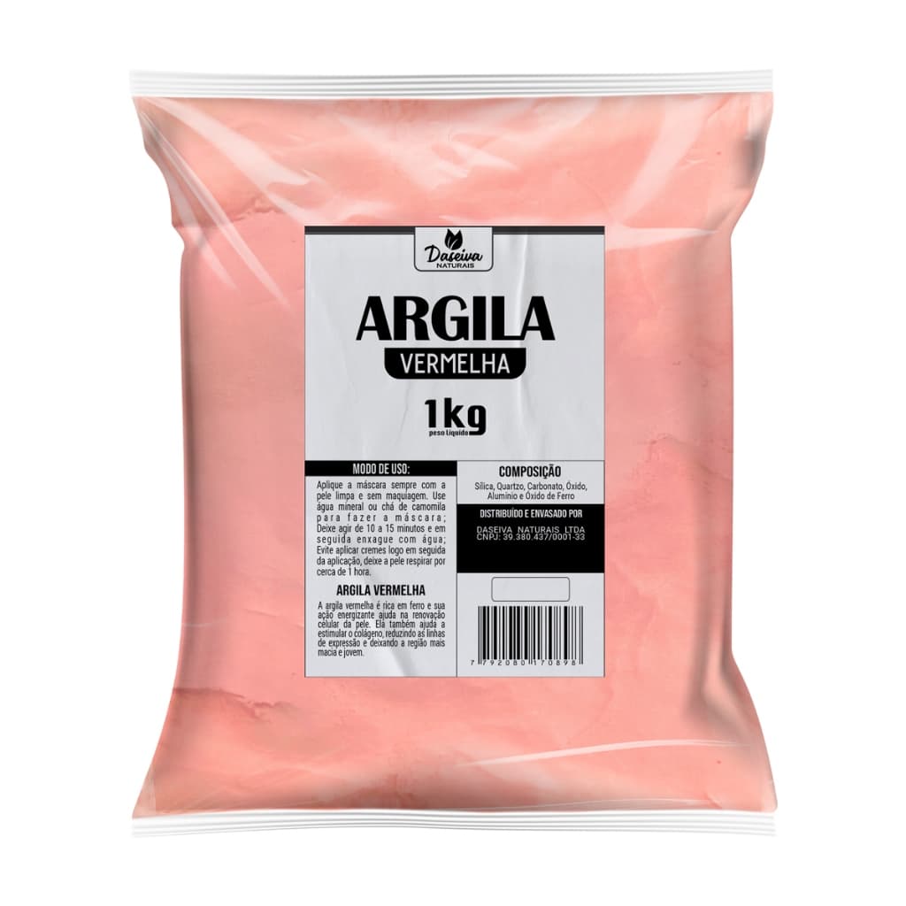 Argila Vermelha Antiestresse (Skin Care) 1Kg Máscara Para O Rosto
