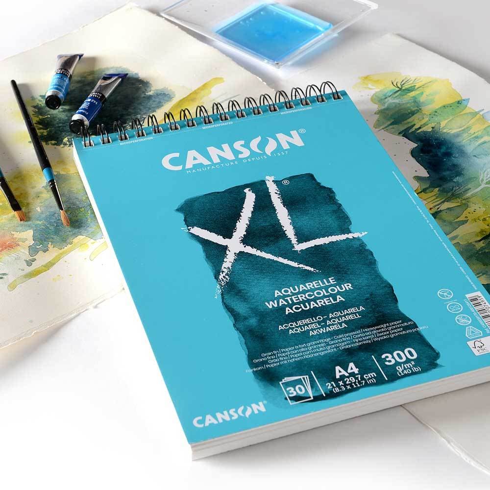 Bloco De Papel Canson Aquarela - Xl Aquarelle - 300g/m² A4 (21 x 29,7cm)