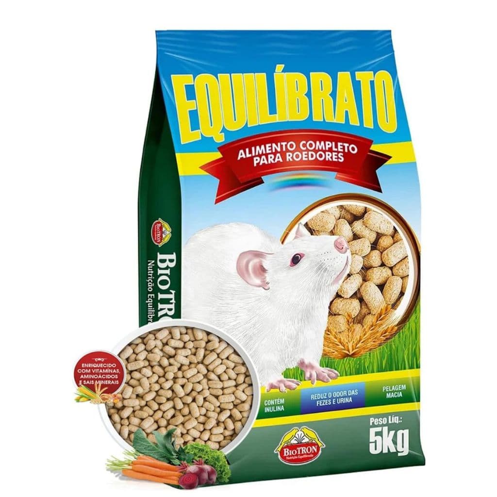 Equilíbrato Alimento Para Roedores Biotron 5Kg - ENTREGA IMEDIATA
