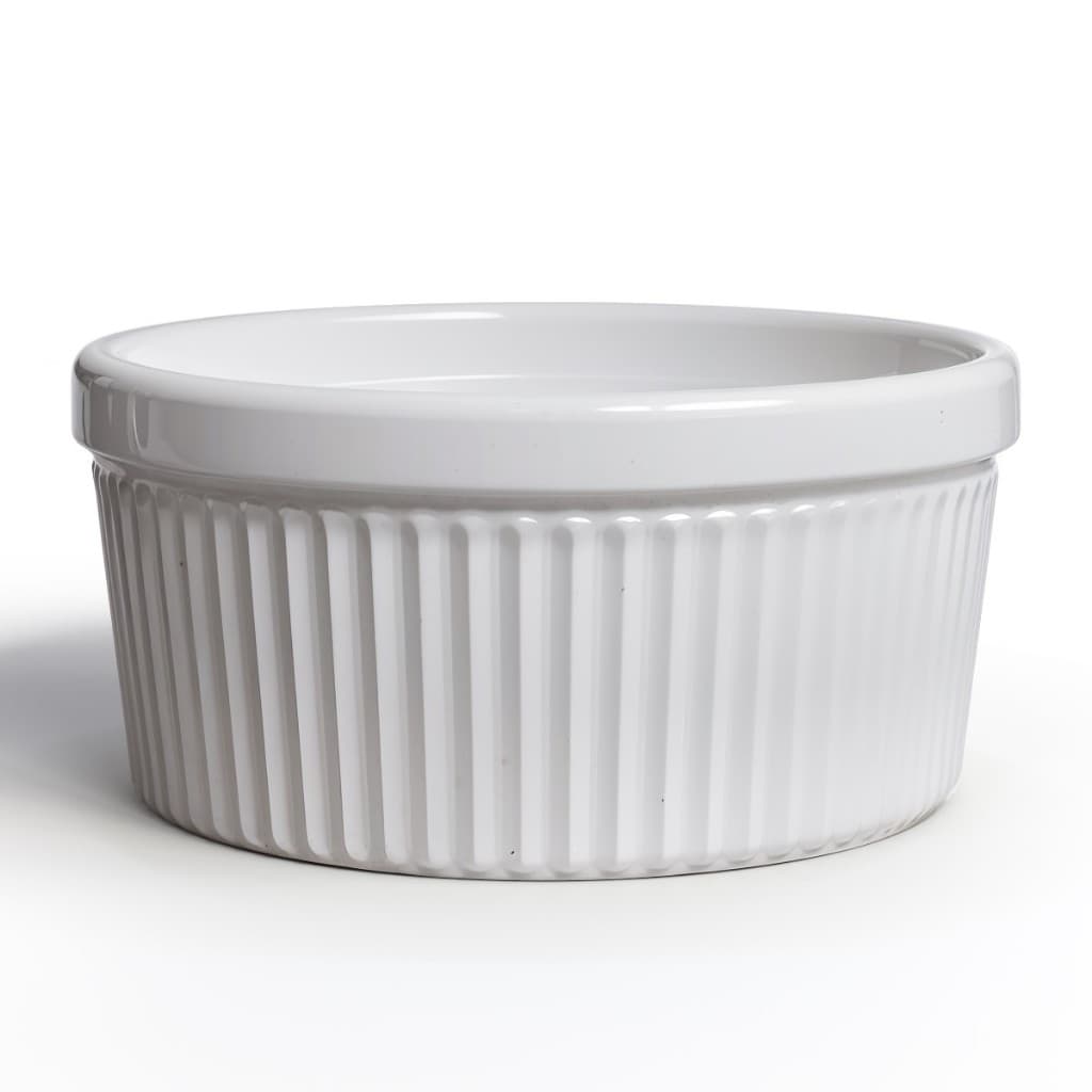 Jogo 10 Peças 100Ml Ramequim Canelado De Porcelana Servir Cozinha Petisqueira Molheira Sobremesa