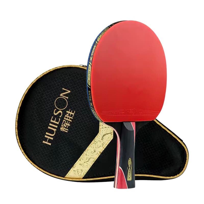 Raquete Profissional de Tênis de Mesa/Ping Pong Huieson 5 estrelas + Capa da Raquete