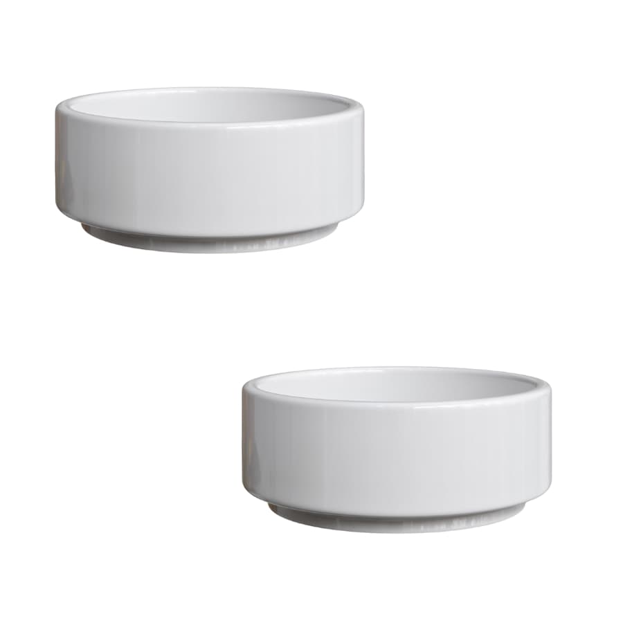 Kit 2 Porta Pate Porcelana Branca Lisa Pestiqueira Molheira Organizacao Decoracao Mesa Lanchonete